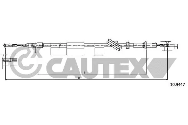 766307 CAUTEX Тросик, cтояночный тормоз (фото 1)