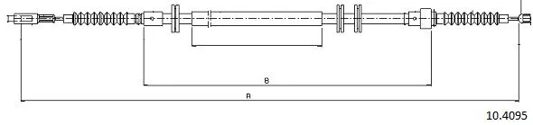 10.4095 CABOR Тросик, cтояночный тормоз (фото 1)