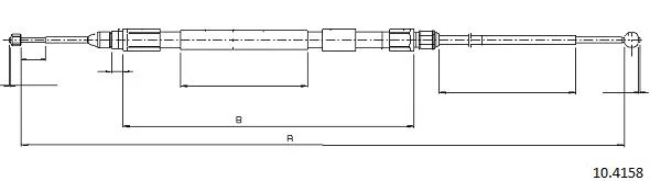 10.4158 CABOR Тросик, cтояночный тормоз (фото 1)