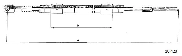 10.423 CABOR Тросик, cтояночный тормоз (фото 1)