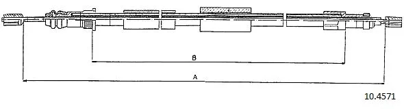 10.4571 CABOR Тросик, cтояночный тормоз (фото 1)