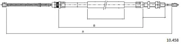 10.458 CABOR Тросик, cтояночный тормоз (фото 1)