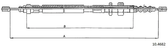 10.4682 CABOR Тросик, cтояночный тормоз (фото 1)