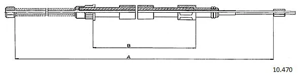 10.470 CABOR Тросик, cтояночный тормоз (фото 1)
