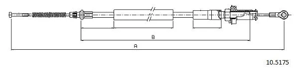 10.5175 CABOR Тросик, cтояночный тормоз (фото 1)