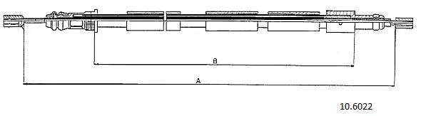 10.6022 CABOR Тросик, cтояночный тормоз (фото 1)