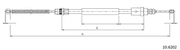 10.6202 CABOR Тросик, cтояночный тормоз (фото 1)