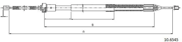10.6545 CABOR Тросик, cтояночный тормоз (фото 1)