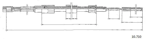 10.710 CABOR Тросик, cтояночный тормоз (фото 1)