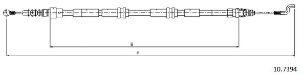 10.7394 CABOR Тросик, cтояночный тормоз (фото 1)
