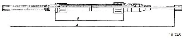 10.745 CABOR Тросик, cтояночный тормоз (фото 1)