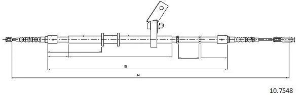 10.7548 CABOR Тросик, cтояночный тормоз (фото 1)