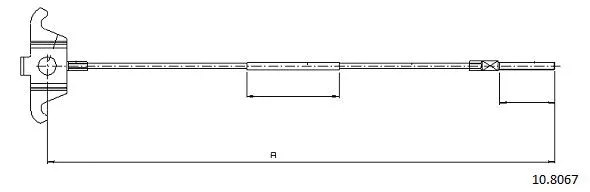 10.8067 CABOR Тросик, cтояночный тормоз (фото 1)
