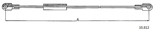 10.812 CABOR Тросик, cтояночный тормоз (фото 1)