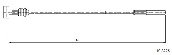 10.8226 CABOR Тросик, cтояночный тормоз (фото 1)