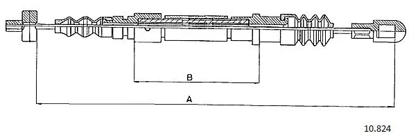 10.824 CABOR Тросик, cтояночный тормоз (фото 1)