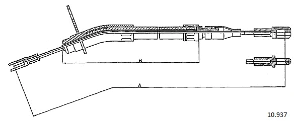 10.937 CABOR Тросик, cтояночный тормоз (фото 1)