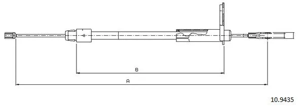 10.9435 CABOR Тросик, cтояночный тормоз (фото 1)