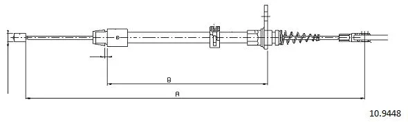 10.9448 CABOR Тросик, cтояночный тормоз (фото 1)