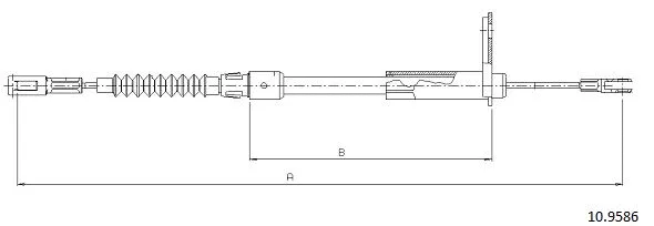 10.9586 CABOR Тросик, cтояночный тормоз (фото 1)