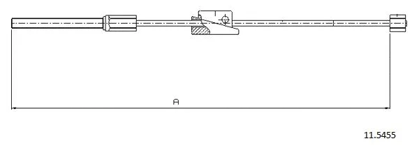 11.5455 CABOR Тросик, cтояночный тормоз (фото 1)