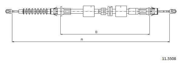 11.5508 CABOR Тросик, cтояночный тормоз (фото 1)