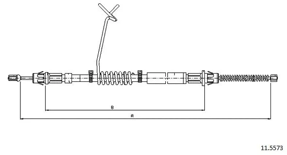 11.5573 CABOR Тросик, cтояночный тормоз (фото 1)