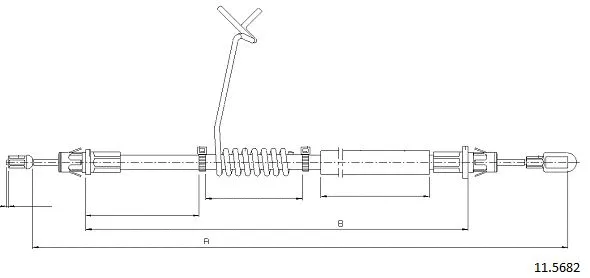 11.5682 CABOR Тросик, cтояночный тормоз (фото 1)