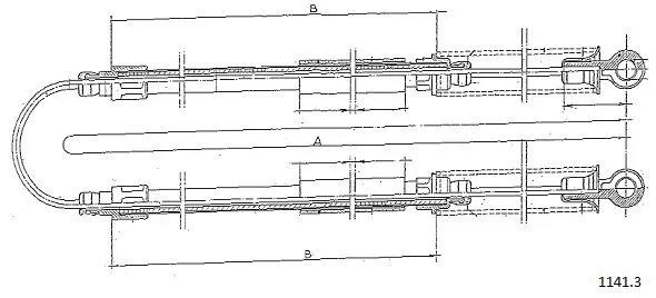 1141.3 CABOR Тросик, cтояночный тормоз (фото 1)
