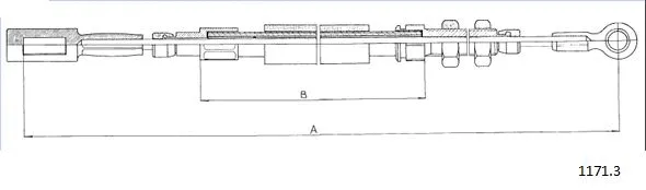 1171.3 CABOR Тросик, cтояночный тормоз (фото 1)