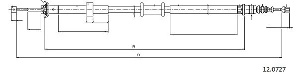 12.0727 CABOR Тросик, cтояночный тормоз (фото 1)