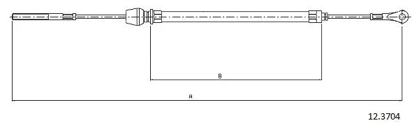 12.3704 CABOR Тросик, cтояночный тормоз (фото 1)