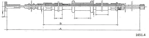 1651.4 CABOR Тросик, cтояночный тормоз (фото 1)