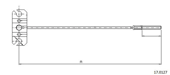 17.0127 CABOR Тросик, cтояночный тормоз (фото 1)