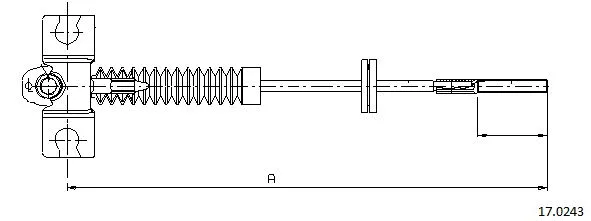 17.0243 CABOR Тросик, cтояночный тормоз (фото 1)