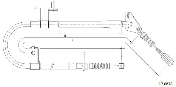 17.0678 CABOR Тросик, cтояночный тормоз (фото 1)