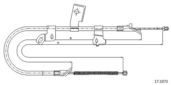 17.1073 CABOR Тросик, cтояночный тормоз (фото 1)