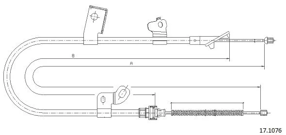 17.1076 CABOR Тросик, cтояночный тормоз (фото 1)