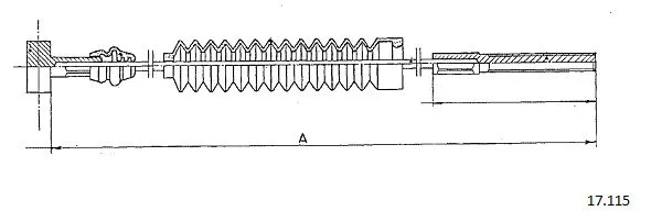 17.115 CABOR Тросик, cтояночный тормоз (фото 1)