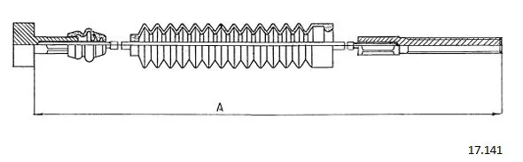 17.141 CABOR Тросик, cтояночный тормоз (фото 1)