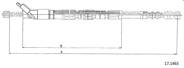 17.1463 CABOR Тросик, cтояночный тормоз (фото 1)