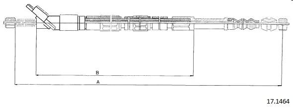17.1464 CABOR Тросик, cтояночный тормоз (фото 1)