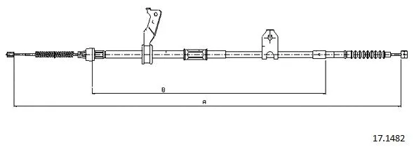 17.1482 CABOR Тросик, cтояночный тормоз (фото 1)