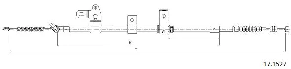 17.1527 CABOR Тросик, cтояночный тормоз (фото 1)