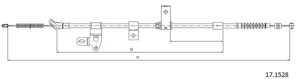 17.1528 CABOR Тросик, cтояночный тормоз (фото 1)