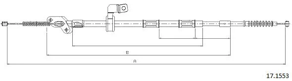 17.1553 CABOR Тросик, cтояночный тормоз (фото 1)
