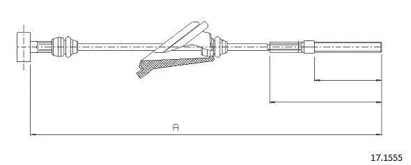 17.1555 CABOR Тросик, cтояночный тормоз (фото 1)