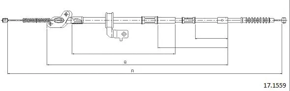 17.1559 CABOR Тросик, cтояночный тормоз (фото 1)
