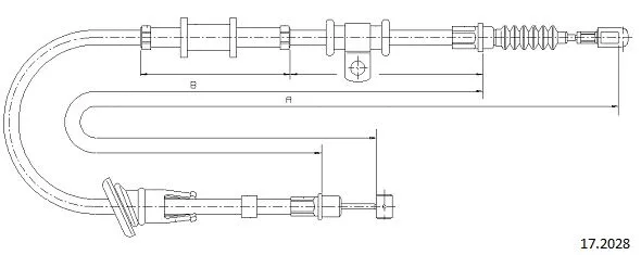 17.2028 CABOR Тросик, cтояночный тормоз (фото 1)