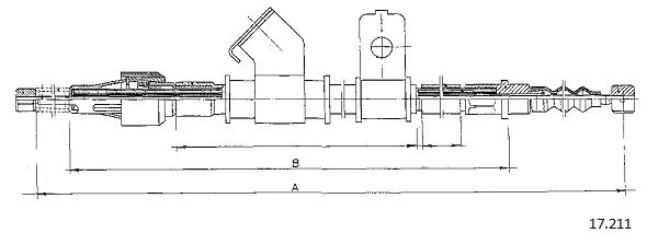 17.211 CABOR Тросик, cтояночный тормоз (фото 1)